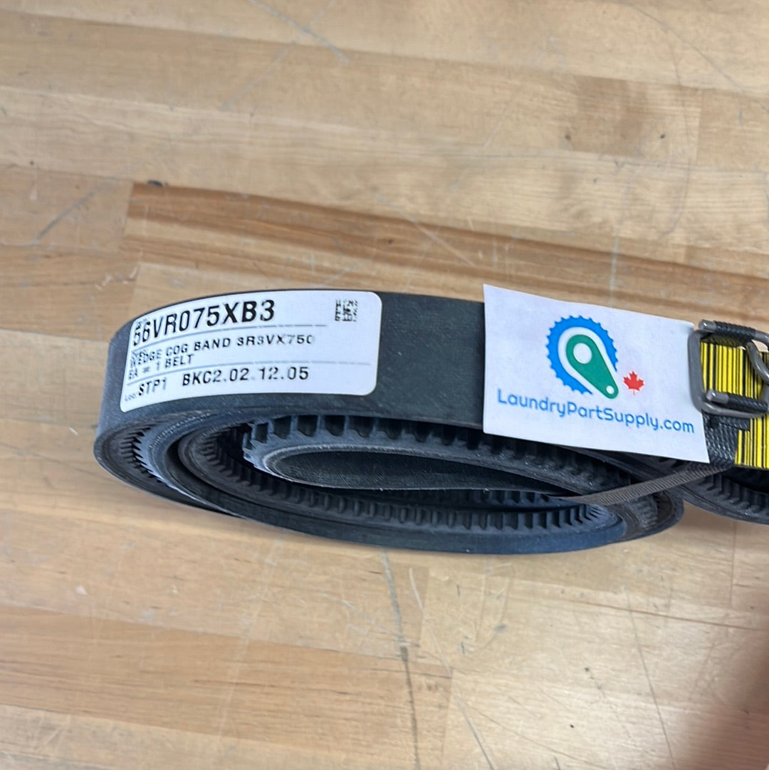 Milnor Drive Belt for Model 30022T6X. Belt# 56VR075XB3